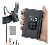 Air Rush Electric Pump, 150 Psi Air Pressure, with Digital Gauge, Accurate Pressure Measurement, Three Lighting Modes, for Road Bike, Swimming Ring, Mountain Bikes (1Set)