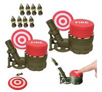 Air Slam Mortar Launcher,Press Type Mortar Launcher Play Set with 4 Projectiles and 1 Targets,3D Printing Outdoor Jump Rocket Game Toy,Funny Gift Suitable for All Ages
