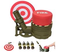 Air Slam Mortar Launcher,Press Type Mortar Launcher Play Set with 4 Projectiles and 1 Targets,3D Printing Outdoor Jump Rocket Game Toy,Funny Gift Suitable for All Ages
