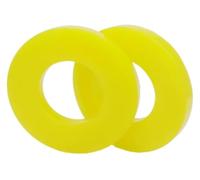 Air Suspension Shock Absorber | 2X Silencer Pad Rubber Bushing Dampers Universal Front Strut Tower Mount Bearing Over Bumps(Yellow)