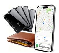 Air Tag Card Wallet Tracker 4 Pezzo, Ricaricabile Trova Oggetti Portafoglio, Smart Tag Compatibile con Apple Dov'è (Solo iOS), Bluetooth Localizzatore per Portafoglio/Valigia/Borse, IP68 Impermeabile