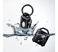 Air Tag Case for Apple airtag Pendant Airtags Key Ring Air Tags Custodia impermeabile Prevenzione delle cadute Animali Airtag Portachiavi SNAZLE 【Nero + Nero 】