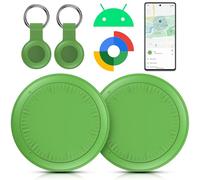 Air Tracker Android, 2 Pezzi Smart tag Android, Funziona con Google Dov'è App, Bluetooth Trova Oggetti, Tracker Tag Bluetooth Localizzatore Chiavi per Chiavi/Bagagli/Valigie