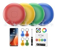 Air Tracker Android 4 Pack, IP67 Impermeabile Smart Tag Individuatore chiavi compatibile con Google Find Hub APP (Android Solo) Bluetooth Tag Key Finder per Bagaglio/Portafoglio/Valigia/Borse