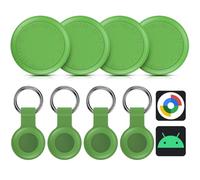 Air Tracker Android, 4 Pezzi Smart tag Android, Funziona con Google Dov'è App, Bluetooth Trova Oggetti, Tracker Tag Bluetooth Localizzatore Chiavi per Chiavi/Bagagli/Valigie/Portafogli