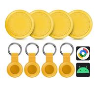 Air Tracker Android, 4 Pezzi Smart tag Android, Funziona con Google Dov'è App, Bluetooth Trova Oggetti, Tracker Tag Bluetooth Localizzatore Chiavi per Chiavi/Bagagli/Valigie/Portafogli