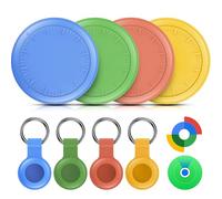 Air Tracker Android e IOS, 4 Pezzi Android Smart Tracker Tag Compatibile con Apple e Google Funzioni Trova Dov'è, Bluetooth Localizzatore Trova oggetti Chiavi per Chiavi/Bagagli/Valigie/Portafogli