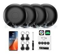 Air Tracker Android, IP67 Impermeabile Smart Tag Individuatore chiavi compatibile con Google Find Hub APP (Android Solo) 4 Pack Bluetooth Tag Key Finder per Bagaglio/Portafoglio/Valigia/Borse