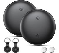 Air Tracker Android or iOS, 2 pezzi Smart Tracker Key Finder Compatibile con dispositivi iOS Find My/Google Find Hub, Bluetooth Key Tracker Smart Tracker per chiavi, bagagli, valigie (Nero)