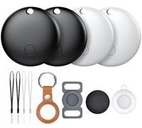 Air Tracker Tag - 4 Pack - Tracker Bluetooth per bambini compatibile con Apple Dove è? | Solo per iOS |4 diverse custodi| Batteria sostituibile | Impermeabile | Tracker per gatti, bicicletta, bambini