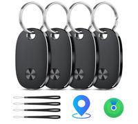 Air Tracker Tag 4 Pezzi, Air Tracker Funziona con Apple Dov'è App (solo iOS), Batteria Sostituibile Trova Oggetti,2 anni Utilizzabile Localizzatore Chiavi per Bagagli/Valigie/Portafogli [weTag Pro]