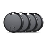 Air Tracker Tag 4 Pezzi, Funziona con Apple Dov'è (Solo iOS), Localizzatore Bluetooth Trova Oggetti 365 Giorni, Batteria Sostituibile, Impermeabile IP67, Chiavi/Portafoglio/Bagagli/Valigie, Nero