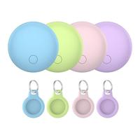Air Tracker Tag-4 Pezzi, Smart Tag Compatibile con Apple Find My (Solo IOS), Bluetooth Localizzatore per Portafogli, Chiavi, Zaini, Bagagli, 100dB Bip, Batteria Sostituibile, IP68 impermeabile