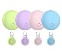 Air Tracker Tag-4 Pezzi, Smart Tag Compatibile con Apple Find My (Solo IOS), Bluetooth Localizzatore per Portafogli, Chiavi, Zaini, Bagagli, 100dB Bip, Batteria Sostituibile, IP68 impermeabile