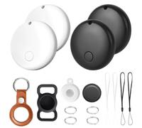 Air Tracker Tag-4 Pezzi, Smart Tracker Localizzatore Funziona con Apple Dov'è App (solo iOS, NON per Android), Bluetooth Localizzatore per Portafogli, Chiavi, Zaini, Bagagli