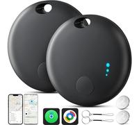 Air Tracker Tag Android or iOS, 2 PCS Sistema Doppio Smart Tracker Bluetooth Localizzatore Chiavi Compatibile con Apple/Google Find My, Air Tracker per Chiavi, Zaini, Bagagli (Nero)