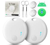 Air Tracker Tag, Apple e Android Smart Tracker Tag, Bluetooth Localizzatore Trova oggetti Compatibile con Apple e Google Funzioni Trova Dov'è, Localizzatore Chiavi per Borse, Bagagli, Zaini (Bianco)
