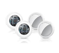 Air Tracker Tag, Smart Tracker Localizzatore Funziona con Apple Dov'è App (solo iOS, NON per Android), Bluetooth Trova Oggetti per Chiavi/Valigie/Portafogli, Batteria Sostituibile, Bianco Perla / 4 pz