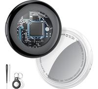 Air Tracker Tags, Smart Tracker Localizzatore Funziona con Apple Dov'è App (solo iOS, NON per Android), Bluetooth Trova Oggetti per Chiavi/Valigie/Portafogli, Batteria Sostituibile, Nero e Bianco