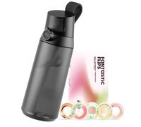 AIR UP® Borraccia Click Midnight Black originale con cialde in 5 gusti, borraccia da 600 ml con aroma senza zucchero, lavabile in lavastoviglie, senza BPA