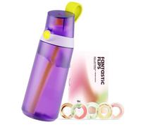 AIR UP® borraccia Click Squid Viola set di base originale con pod in 5 gusti | borraccia da 600 ml con aromatizzante senza zucchero | lavabile in lavastoviglie, senza BPA