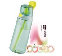 AIR UP Borraccia Click Turtle Green originale con cialde in 5 gusti, borraccia da 600 ml con aroma senza zucchero, lavabile in lavastoviglie, senza BPA