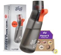 AIR UP® Borraccia Gen2 originale starter set con cialde 5 gusti I Borraccia da 1L con aromi senza zucchero I lavabile in lavastoviglie, senza BPA I Colore grigio