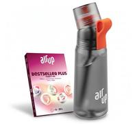 AIR UP Borraccia Twist Pro originale starter pack con cialde 5 gusti I Borraccia da 1L con aromi senza zucchero I lavabile in lavastoviglie, senza BPA I in grigio