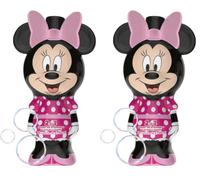 AIR-VAL 2 in 1, Gel Doccia e Shampoo per Bambini con Formula Delicata, Figura 3D Minnie Mouse (400 ml) Occhiali, Oro Lucido, Taglia Unica Donna (Confezione da 2)