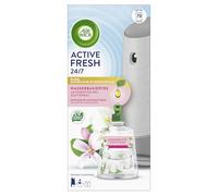 Air Wick Active Fresh - Starter Set - Deodorante automatico senza aerosolo - Profumo per ambienti con fiori di gelsomino - Ricarica da 228 ml + dispositivo