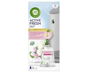 Air Wick Active Fresh - Starter Set - Deodorante automatico senza aerosolo - Profumo per ambienti con fiori di gelsomino - Ricarica da 228 ml + dispositivo