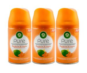 Air Wick Deodoranti Aria Mandarino & Lime 3 X 250ml Automatico Spray Ricarica