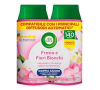 Air Wick Freshmatic Profumatore per Ambienti, 2 Ricariche per Diffusore Spray Automatico Freshmatic alla Fragranza Fresia e Fiori Bianchi, 2 x 250 ml