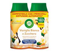 Air Wick Freshmatic Profumatore per Ambienti, 2 Ricariche per Diffusore Spray Automatico Freshmatic alla Fragranza Vaniglia Bianca e Zucchero, 2 x 250 ml