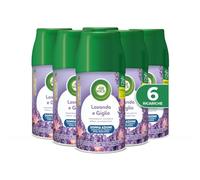 Air Wick Freshmatic Profumatore per Ambienti, 6 Ricariche per Diffusore Spray Automatico Freshmatic alla Fragranza Lavanda e Giglio, 6 x 250 ml