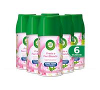 Air Wick Freshmatic Profumatore per Ambienti, 6 Ricariche per Diffusore Spray Automatico Freshmatic alla Fragranza Fresia e Fiori Bianchi, 6 x 250 ml