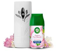 Air Wick Freshmatic Profumatore per Ambienti, Confezione con 1 Diffusore Freshmatic e 1 ricarica Fresia e Fiori Bianchi 250ml, 1 Pila AA
