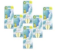 Air Wick Profumo di ricarica - Profumo: brezza mediterranea - Profumo agrumato per la presa - 6 ricariche di bottiglia di olio profumato da 19 ml