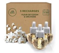Air Wick Ricarica per Diffusore Elettrico di Oli Essenziali, 3 Ricariche, Fragranza Lino e Orchidea Bianca, 3x19ml