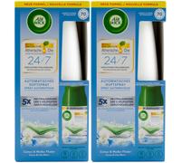 Air Wick Spray Profumato Automatico Cotone E Biancospino 2 X Set Di Avvio