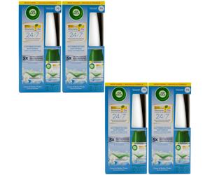 Air Wick Spray Profumato Automatico Cotone e Lillà Bianco 4 x Set Iniziale