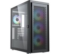 Silentware Air 100 Black Midi Tower ATX Case per PC, rete metallica, finestra laterale in vetro temperato, 4 ventole A-RGB da 120 mm preinstallate, radiatori da 360 mm, scheda madre E-ATX/ATX/mATX/ITX