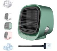 Airabreeze Air Conditioner, 2025 New Portable Cooling Fan Humidifier, 4 Speed Settings, Cooling In 90 Seconds for Bedroom, Office And Camping (green)