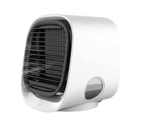 Airabreeze - Raffreddatore d'aria portatile, 2025, con serbatoio e luce notturna a LED, per camera da letto, ufficio e campeggio, 4 impostazioni di velocità (bianco)