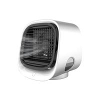 Airabreeze - Refrigeratore ad aria portatile, ventilatore compatto raffreddato ad acqua, ventilatore con funzione girevole, ideale per uso domestico e in viaggio (bianco)