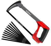 AIRAJ 300mm Seghetto per metallo professionale,Con 10 lame- Impugnatura antiscivolo resistente all'usura-2 angoli di taglio-Sega di precisione,Utilizzata per il taglio di metalli,Fai da te domestico