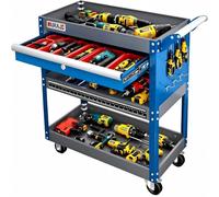 AIRAJ Carrello porta utensili, Carrello per Attrezzi Resistente, metallo con grande cassetto e rastrelliera, capacità di carico 200kg, può contenere attrezzature pesanti.