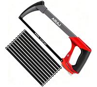 AIRAJ Seghetto per Metalli 300mm, Lama a Doppio Angolo di Taglio 45°/90°, Include 10 Lame, Seghetto per Metalli Multifunzione Pesante per PVC, Tubi Metallici, Taglio Legno