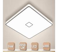 Airand Plafoniera Led Moderna Lampada da Soffitto 24W 2050LM Quadrata Led Luce per Bagno Soggiorno Cucina Camera da letto Sala Corridoio Ufficio Cantina e più,IP44 Impermeabile,Bianco Naturale,Ø 32cm