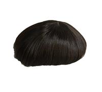 AIRAO Tutta La pelle PU Poli Toupet Parrucchino Sostituzione Protesi Capelli Uomini Parrucche Sbiancato Nodi Invisibile Aspetto Naturale- Capelli Umani Indiani #1B (Naturale Nero)